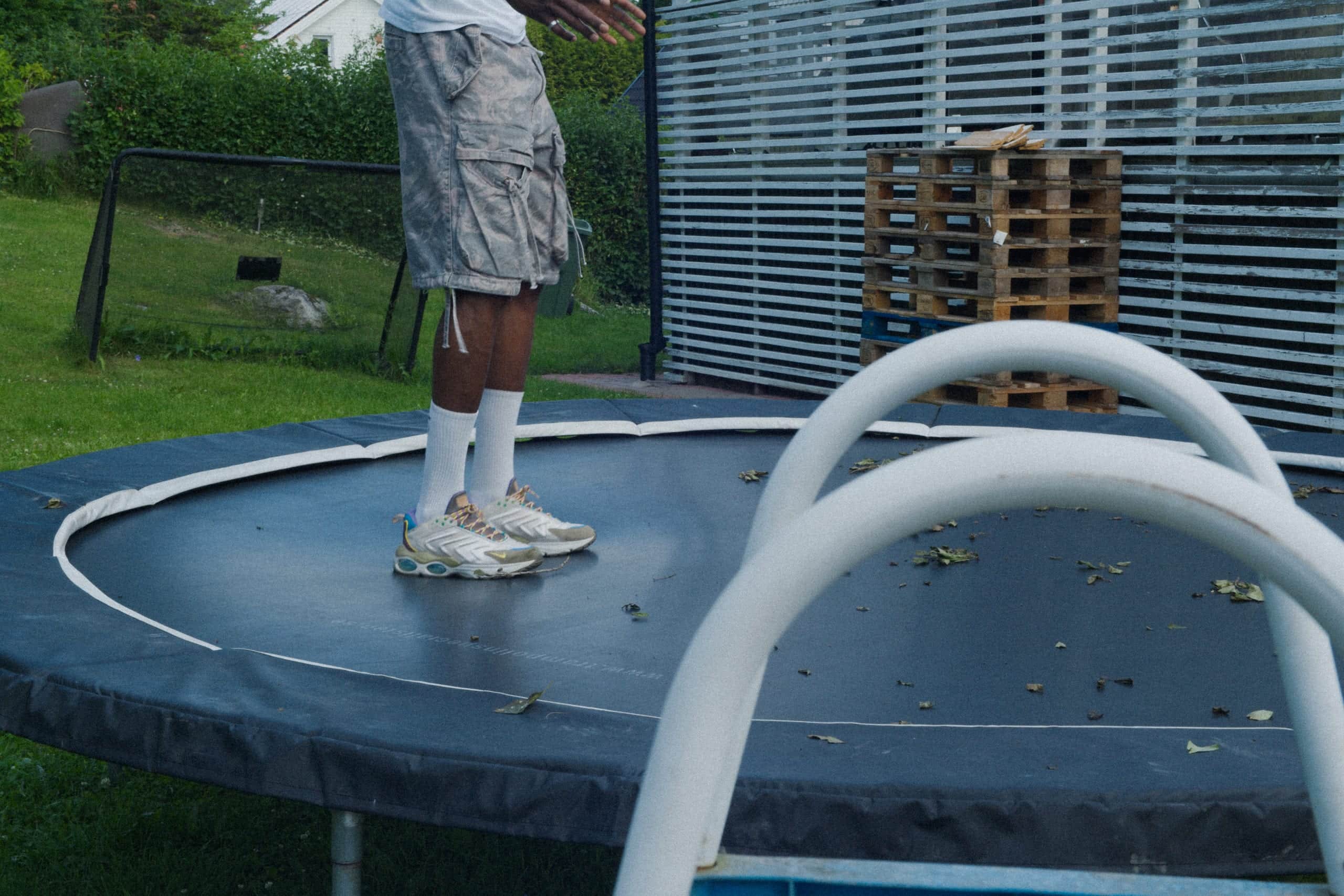 Detail on a trampoline at an Elvy villa